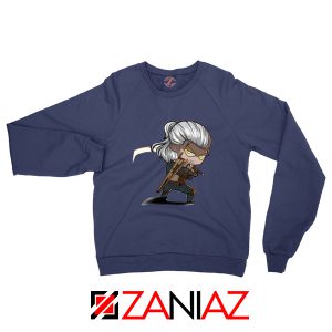 Rise of The White Wolf NAvy Sweater
