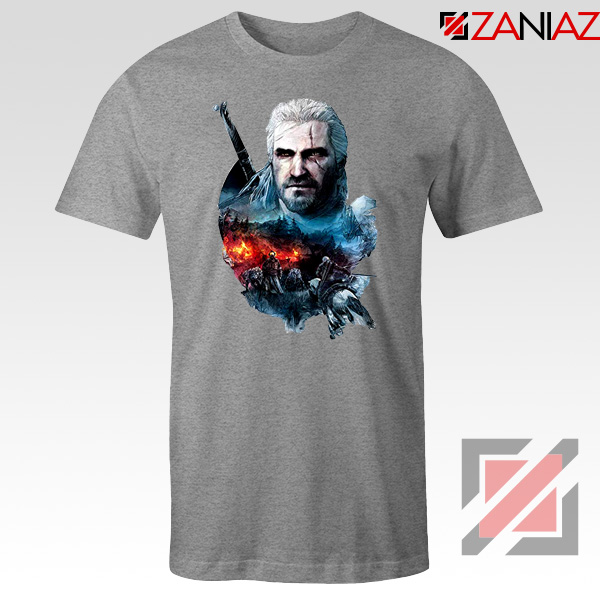 The Witcher 3 Into The Fire Grey Tshirt