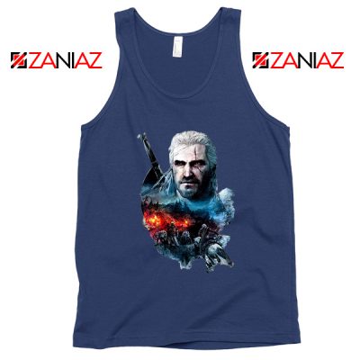 The Witcher 3 Into The Fire Navy Tank Top