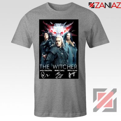 The Witcher Characters Grey Tee Shirt