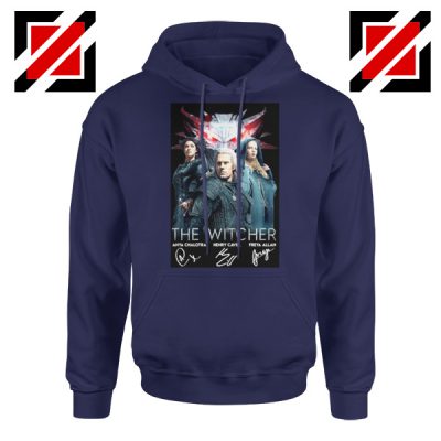 The Witcher Characters Navy Hoodie