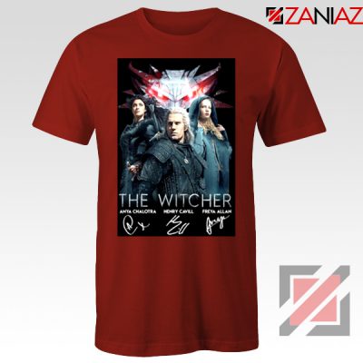 The Witcher Characters Red Tee Shirt