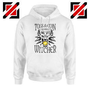 The Witcher Netflix Logo White Hoodie