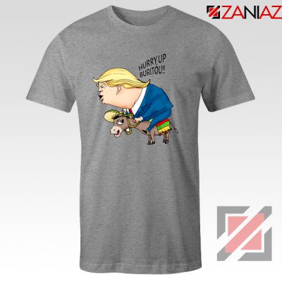 Trump And The Mexican Donkey Grey Tshirt