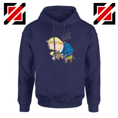 Trump And The Mexican Donkey Navy Hoodie