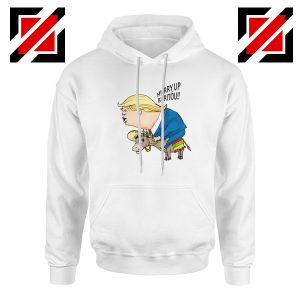 Trump And The Mexican Donkey White Hoodie