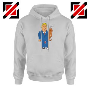 Trump Cat Collector Grey Hoodie