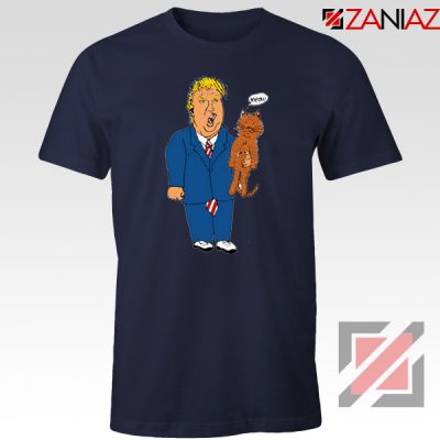 Trump Cat Collector Navy Tee Shirt