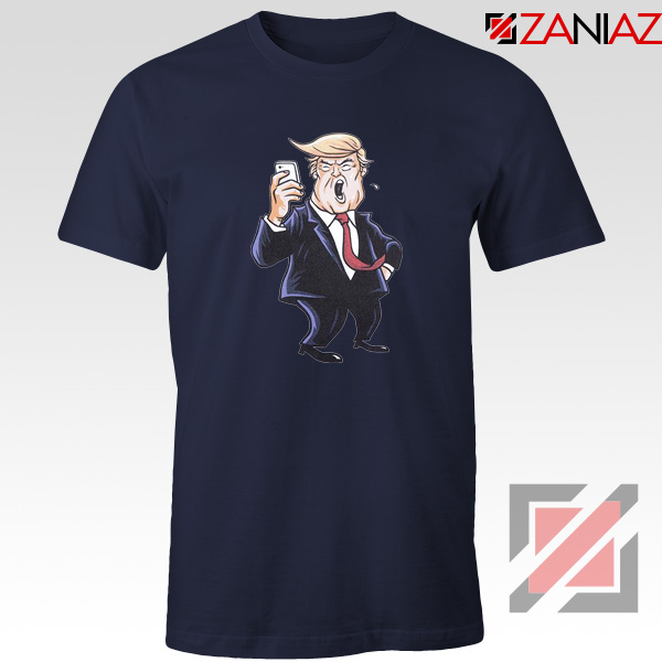 Trump Funny Cartoon Navy Tshirt