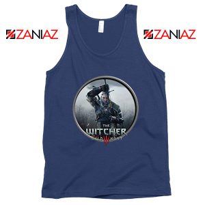 Wild Hunt Geralt of Rivia Navy Tank Top