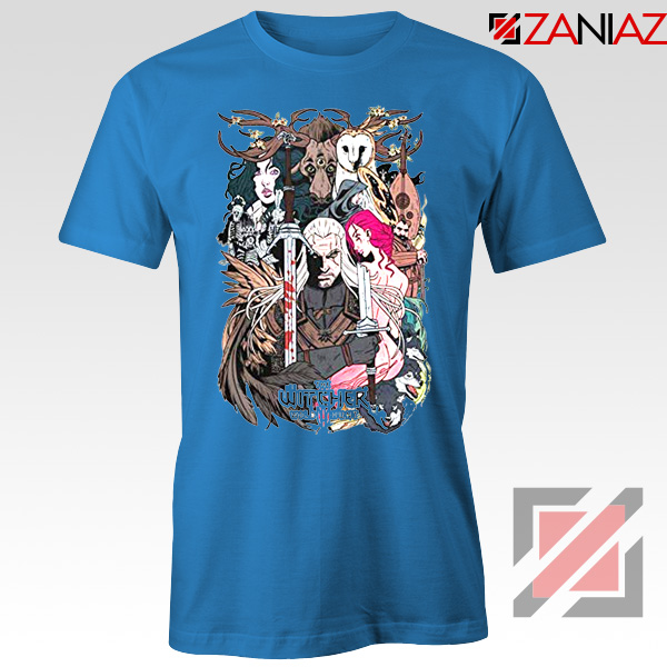Witcher Printed Graphic Blue Tshirt