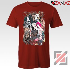 Witcher Printed Graphic Red Tshirt