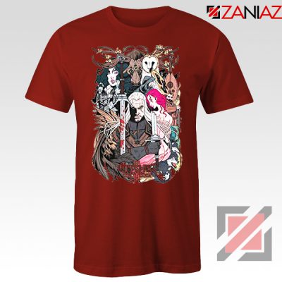 Witcher Printed Graphic Red Tshirt
