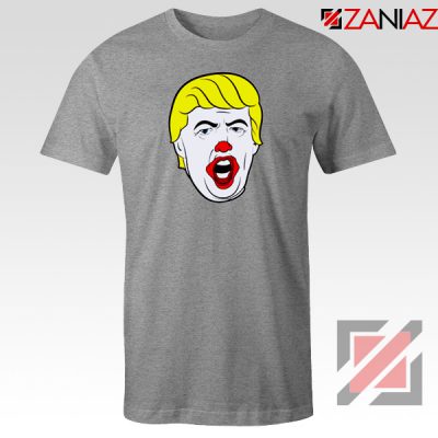 Anti Trump Clown Grey Tshirt