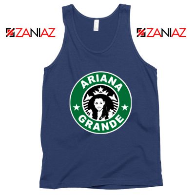 Ariana Grande Starbucks Parody Navy Blue Tank Top