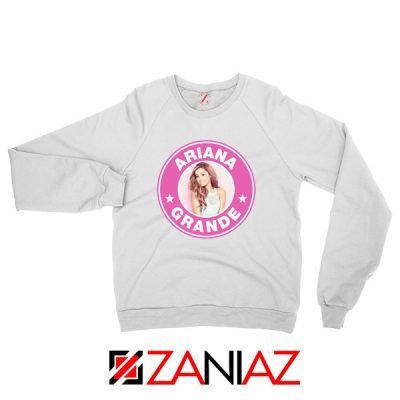 Ariana Grande Starbucks Pink White Sweatshirt