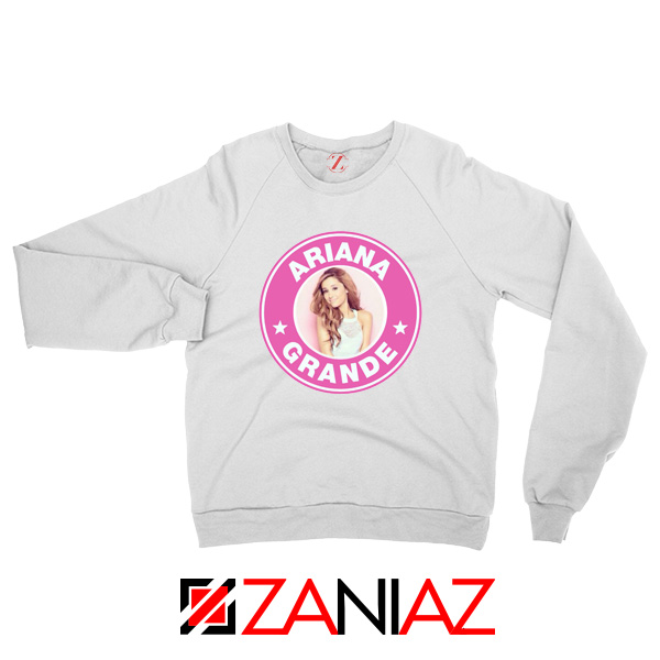 Ariana Grande Starbucks Pink White Sweatshirt