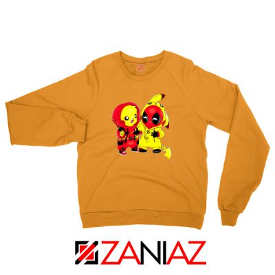 Baby Pikachu And Deadpool Orange Sweater