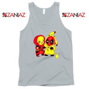 Baby Pikachu And Deadpool Sport Grey Tank Top