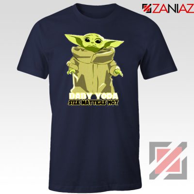 Size Matters Not Yoda Navy Tshirt