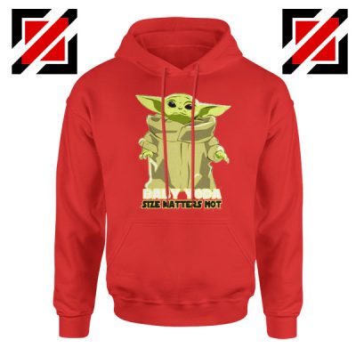 Baby Yoda Size Matters Not Red Hoodie