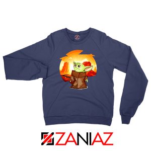 Baby Yoda Yiddle Navy Blue Sweatshirt