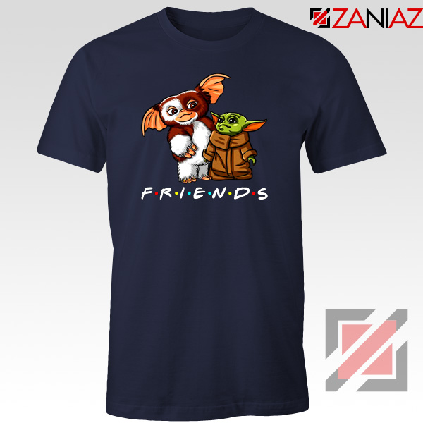 Baby Yoda and Gremlins Navy Blue Tshirt
