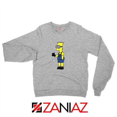 Bart Minion Simpson Grey Sweater