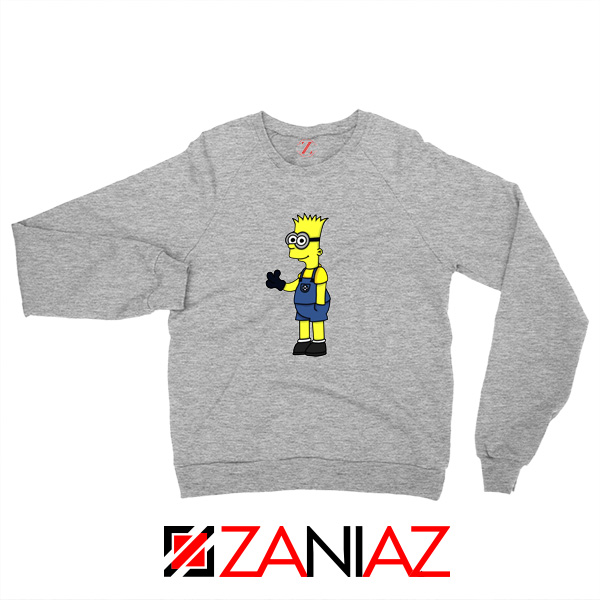 Bart Minion Simpson Grey Sweater