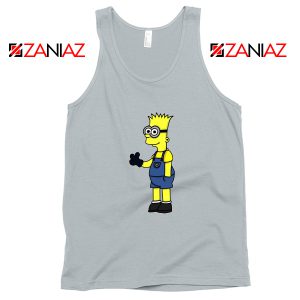 Bart Minion Simpson Grey Tank Top