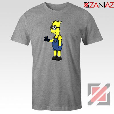 Bart Minion Simpson Grey Tshirt