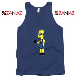 Bart Minion Simpson Navy Tank Top
