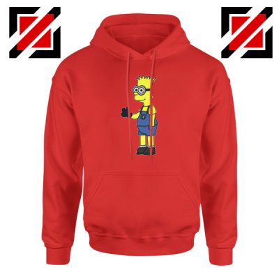 Bart Minion Simpson Red Hoodie