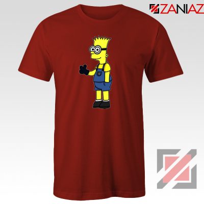 Bart Minion Simpson Red Tshirt