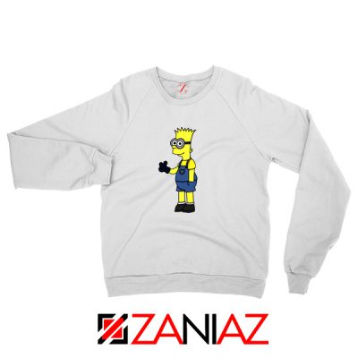 Bart Minion Simpson White Sweater