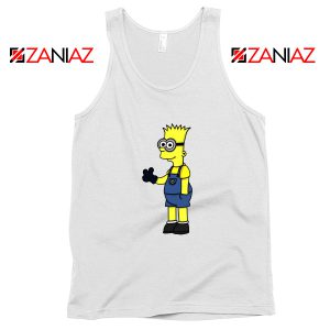 Bart Minion Simpson White Tank Top