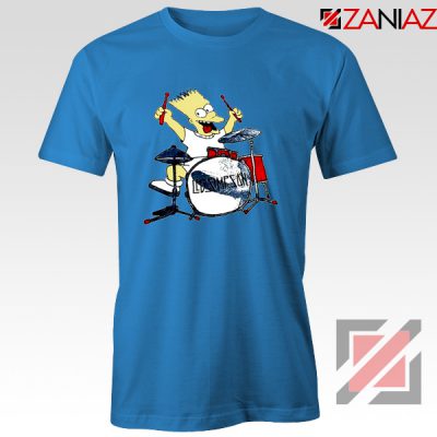 Bart Plays The Drums Blue Tshirt
