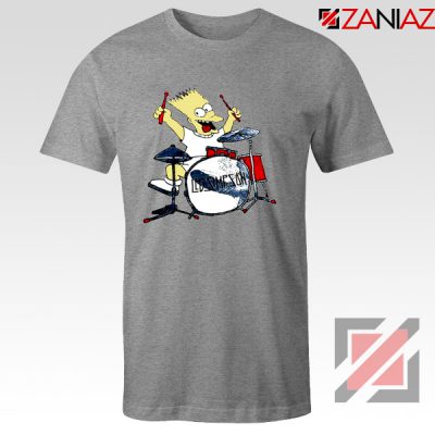 Bart Plays The Drums Grey Tshirt