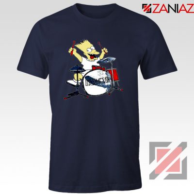 Bart Plays The Drums Navy Tshirt