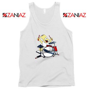 Bart Plays The Drums White Tank Top