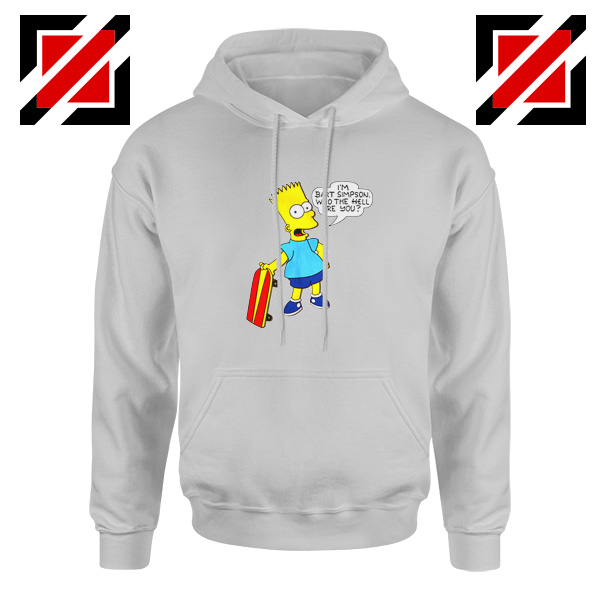 Bart Simpson Character Grey Hoodie