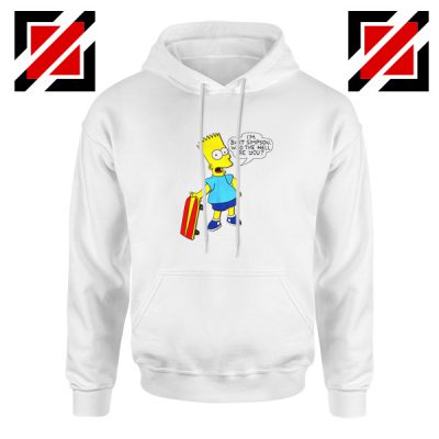 Bart Simpson Character White Hoodie
