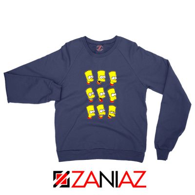 Bart Simpson Face Navy Sweatshirt