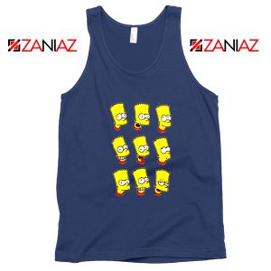 Bart Simpson Face Navy Tank Top