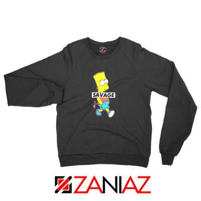 Bart Simpson Savage Black Sweatshirt