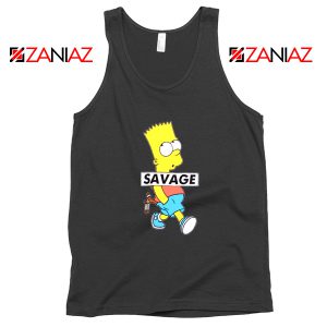 Bart Simpson Savage Black Tank Top