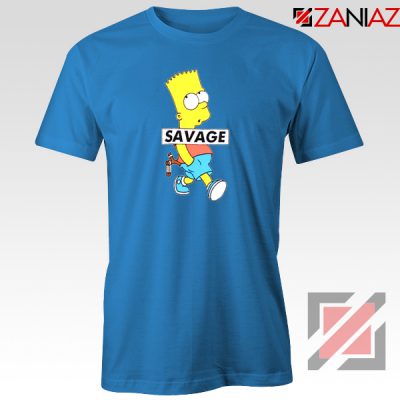 Bart Simpson Savage Blue Tshirt