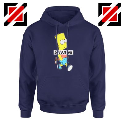 Bart Simpson Savage Navy Hoodie