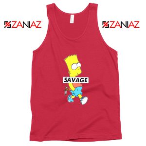 Bart Simpson Savage Red Tank Top