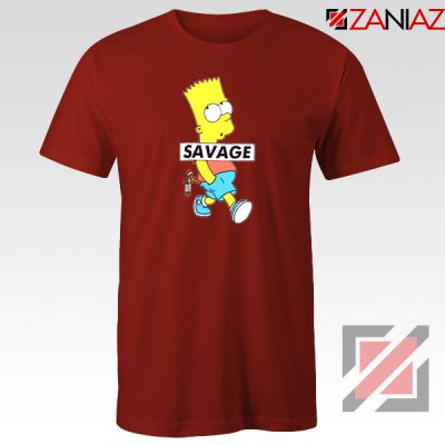 Bart Simpson Savage Red Tshirt
